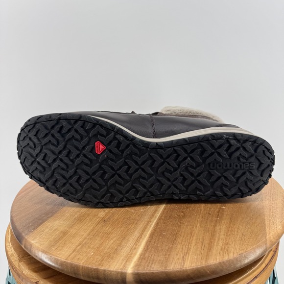 Salomon Heika CS Waterproof Thinsulate Boots Faux Fur Lined Lace Up Womens 8.5 - Picture 10 of 14